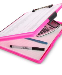 Dexas 3517-806 Slimcase 2 Storage Clipboard with Side Opening, Neon Pink. Organize in Style for Home, School, Work, or Trades! Ideal for Teachers, Nurses, Students, Homeschooling, and Beyond. 10 71UnSCWzQZL