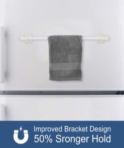 Kenney 7/16" Multi-Use Adjustable Petite Cafe Sidelight Magnetic Rods, 8.75-15.75”, White, 2-Pack 17 71Uo8HVDtNL