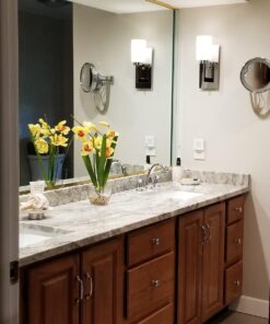 Linea di Liara Brio Polished Chrome Sconce Frosted Glass Shade Modern Sconces Wall Lighting Fixture Bathroom Wall Sconce Vanity Wall Sconce and Hallway Wall Light Fixtures, UL Listed 36 71UogD8rmaL