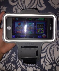 TRIBE Water Resistant Cell Phone Armband Case Running Holder for iPhone Pro Max Plus Mini SE (13/12/11/X/XS/XR/8/7/6/5) Galaxy S Ultra Plus Edge Note (21/20/10/9/8/7/6/5) Adjustable Strap & Key Pocket Grey S: iPhone Mini/8/7/6/5/4/3/SE/Galaxy Mini 31 71UoyQ4LekL