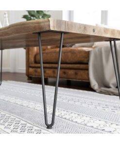 SMARTSTANDARD 16" Hairpin Furniture Legs, Metal Home DIY Projects for Nightstand, Coffee Table, Desk, etc with Rubber Floor Protectors Black 4PCS 16 Inch 23 71Up02ManwL