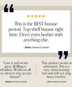 Colibri Premium Butane Fuel Refill for Lighters, Butane Torch Replacement Canisters, 99.999% Pure Butane Refill Fluid for Lighters, 90ml (3.04fl oz) Cans, Pack of 3 18 71UpD1LhWL
