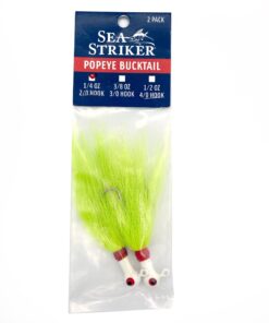 Sea Striker Sea Striker W Popeye White Head/White 3/4 Ounce-4/0 Hook (Pack of 2) 5 71UpGAp7WQL