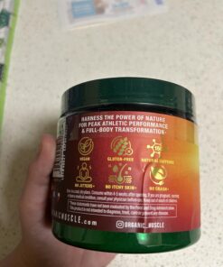 Organic Muscle Superfood Pre Workout Powder for Men & Women, Lemon Berry - USDA Organic Preworkout Supplement for Endurance - Vegan, Natural, Plant-Based, & Low Caffeine Pre-Workout Energy Powder Large (Pack of 1) 35 71UpcDCU 9L