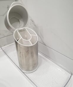 OXO Good Grips Stainless Steel Toothbrush Organizer 9.75 Inch 47 71UpfFMDyL