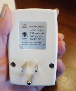 BN-LINK BND-60/U47 Indoor Mini 24-Hour Mechanical Outlet Timer, 3-Prong, 2-Pack White 49 71Ur6fL8PyL