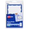Avery Name Tags, White with Blue Border, 100 Removable Name Badges (05144) 1 6 71UrKZj4ZcL