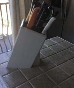 Mantello Knife Block- Universal Knife Holder- Bamboo Wood, Kitchen Knife Holder, Extra Large Knife Storage, Universal Knife Block, Knife Block Without Knives 34 71UrVbzwrmL