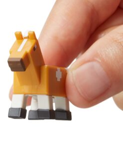 Alternative view of Iron Golem with Flower, Chicken Zombie & Palomino Horse Mini Figure (3 Pack)