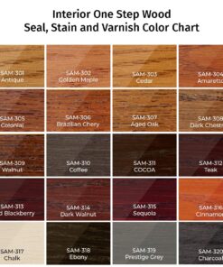 SamaN Interior One Step Wood Seal, Stain and Varnish – Oil Based Odorless Dye - Protection for Furniture and Fine Wood (Brazilian Cherry SAM-306, 32 oz) 1 Quart Brazilian Cherry 18 71UrtujQOZL