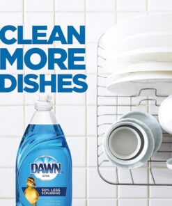 Dawn Ultra Dishwashing Liquid Dish Soap (4x19.4 Fl oz) + Non-Scratch Sponge (2 Count), Original Scent 77.60 Fl Oz (Pack of 1) 26 71Urxo1roUL
