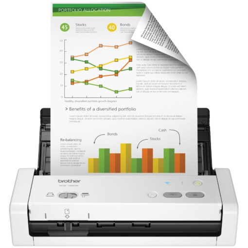 Brother Wireless Portable Compact Desktop Scanner, ADS-1250W, Easy-to-Use, Fast Scan Speeds, Ideal for Home, Home Office or On-The-Go Professionals New Model: ADS1250W