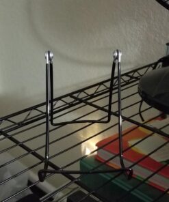 GIBSON HOLDERS Two Wire Display Stand for Plates, Kitchenware, Books, Artwork; Set of 2 6A - Black 4 3/4" H x 3 3/4" W x 1 3/4" Bend 56 71Uu8LFoAoL