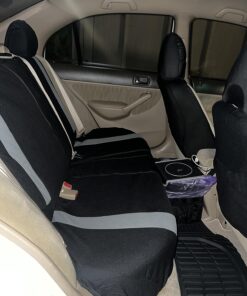 Motor Trend FlexTough Floor Mats for Cars, Black Deep Dish All-Weather Mats, Waterproof Trim-To Fit Automotive Floor Mats for Cars Trucks SUV, Universal Floor Liner Car Accessories Full Set 50 71UuLTalldL