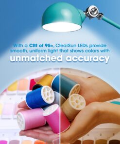 OttLite Revive LED Desk Lamp with ClearSun LED Technology, Turquoise – 3 Brightness Settings, Touch Activated Controls, USB Charging Port & 3 Adjustable Knobs for Precise Lighting - Great for Reading 11 71UuriciqaL