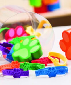 Fun Express Paw Print Rubber Bracelet - 24 Pieces - Educational And Learning Activities For Kids 16 71Uv2BcoRL