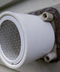 Raven R1509 3 inch PVC Termination Vent with Stainless Steel Screen and Drain Slot, White 50 71UvkyOCu4L