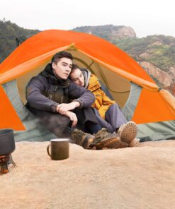 Alternative view of BISINNA 2/4 Person Camping Tent Lightweight Backpacking Tent Waterproof Windproof Two Doors Easy Setup Double Layer Outdoor Tents for Family Camping Hunting Hiking Mountaineering Travel Orange 2 Perosn