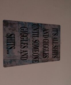 Rogue River Tactical Funny Sh%TS and Giggles Metal Tin Sign, 12x8 Inch, Wall Decor Man Cave Bar 19 71UxGpM0MiL