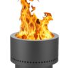 Portable Smokeless Wood Pellet Firepit - Flame Genie FG-16 Portable Fire Pit, Smoke-Free Wood Pellet Fire Pit, USA Made, Smokeless Fire Pits for Outside, 13.5" Diameter, Smokeless Firepit, Black 52 71Uy0G3dceL