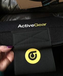 ActiveGear Waist Trimmer Belt Slim Body Sweat Wrap for Stomach and Back Lumbar Support Yellow Large 38 71UyFeUvO6L