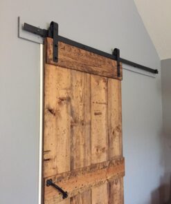 TMS 6.6 FT Country Dark Coffee Steel Sliding Barn Wood Door Hardware Antique 6.6 FT (79") 39 71UytJ9qyiL