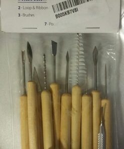 Pottery Tool Kit -11-Piece 21-Tool Beginner's Clay Sculpting Set, Clay, Wood Carving, Ceramic Art Project Accessories for School, Classrooms, Kids/Adults,Great Birthday Gift Holiday Craft Activity 54 71UzGgit7 L