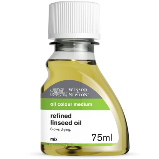 Winsor & Newton Refined Linseed Oil, 75ml (2.5oz) Bottle 2.5-oz Bottle