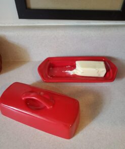 Chantal Large Butter Dish, True Red Full Size Butter 39 71UzPLd3KtL