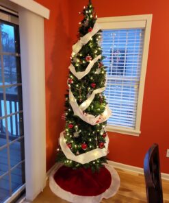 National Tree Company Artificial Slim Christmas Tree, Green, Kingswood Fir, Includes Stand, 7.5 Feet Kingswood Fir Slim-7.5 ft 45 71UzVGU6OTL