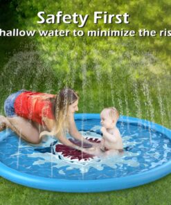 Jasonwell Splash Pad Sprinkler/ Play Mat for Kids, Outdoor Water Toys Inflatable for Baby Toddler Boys Girls Children Age 18+ Months ,Outside Backyard Dog Pool Shark 68" 19 71UzwphgFL