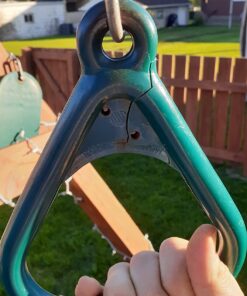 Jungle Gym Kingdom Swing Sets for Backyard, Monkey Bars & Swingset Accessories - Set Includes 18" Trapeze Swing Bar & 48" Heavy Duty Chain with Locking Carabiners - Outdoor Play Equipment (Green) Green 38 71V ATOWPL