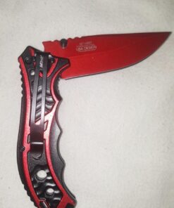 M-tech 8 Inch Spring Assisted Blood Red Folding Pocket Knife Tactical Combat 21 71V VZaobDL