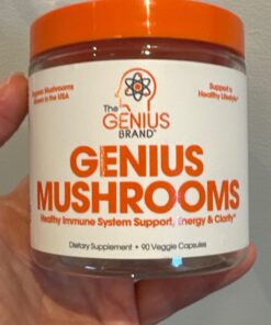 Genius Mushroom - Lions Mane, Cordyceps and Reishi - Immune System Booster & Nootropic Brain Supplement - for Natural Energy, Memory & Liver Support, 90 Veggie Pills Mushroom Complex - 90 Count 32 71V jD4IbuL