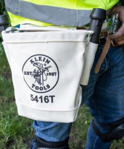 Tool Pouch, Leather Bull-Pin and Bolt Bag, Tunnel Loop Connection 10 Inch Canvas Material Tool Bag 22 71V jxsV79L