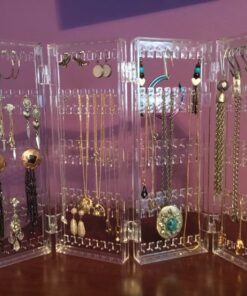 TheJD Foldable Acrylic Earring Screen Stand Holder - Upto 144 Pairs Earring Display Showcase Folderble Stand 23 71V xIcE0JL