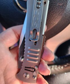 SOG SlimJim Folding Pocket Knife- SOG Assisted Technology w/ Tactile Bumps and Cutout Aid, Reversible Carry Clip, AUS-8 Stainless Steel Body (SJ31-CP), One Size, Hardcase Black 27 71V09vK9OuL