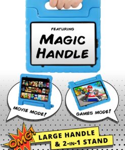 Official Cooper Dynamo Case for iPad Mini 6 Case Kids, iPad Mini 6th Generation Case for Kids | Rugged Foam, Magic Handle, Stand, Pencil Holder & Charger, Eco-Mailer iPad mini (6th generation) Candy Blue 13 71V0r4soukL