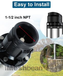 iMeshbean® Deep Well Submersible Pump with External Control Box, 1 HP, 115V, 60 Hz, 33 GPM, 207' Head,100' Power Cord Stainless Steel, 4",Long Life M#010 USA Well Pump 12 71V0t4MHIKL