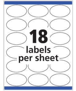 Avery Easy Peel Oval ID Labels, Sure Feed, Print to Edge, Perm Adhesive, 1.5" x 2.5", 270 Ct (6583) White 13 71V1KHZfceL