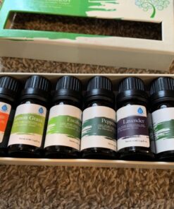 Pursonic 100% Pure Essential Aromatherapy Oils Gift Set-6 Pack , 10ML(Eucalyptus, Lavender, Lemon grass, Orange, Peppermint, Tea Tree) Pure Essential Oils Set 33 71V1RWdWrYL
