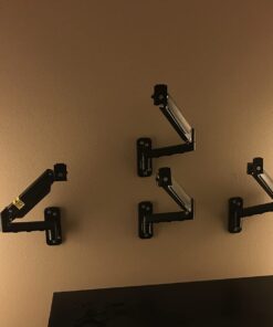 HUANUO Monitor Wall Mount Bracket, Articulating Adjustable Gas Spring Single Arm Stand with VESA Extension Kit for 17 to 32 Inch LCD Computer Screens - VESA 75x75,100x100 40 71V1jR98fxL