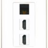 RiteAV - 1 Cat6 Black Ethernet Port and 2 HDMI Female Decorative Wall Plate - White 60 71V200xZhuL