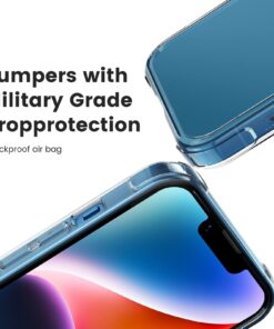Mkeke for iPhone 14 Case for iPhone 13 Case Clear Transparent Shockproof Bumpers Cases for iPhone 13/14 for iPhone 13/14 Case 6.1" A-Clear 24 71V2V0GhUgL
