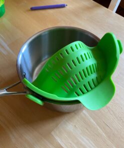 Kitchen Gizmo Snap 'N Strain Strainer, Clip On Silicone Colander, Fits all Pots and Bowls - Lime Green 38 71V3MAnBvNL