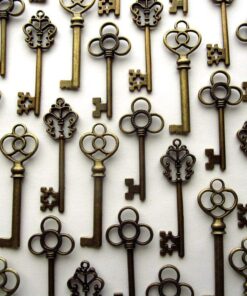 Aokbean Mixed Set of 30 Large Skeleton Keys in Antique Bronze - Set of 30 Keys 21 71V4ijbxH8L