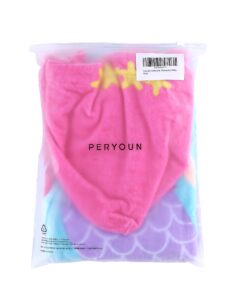 PERYOUN Child 100% Cotton Hooded Towel 24 x 48 inches (Mermaid) Pink 20 71V4kPpa9NS