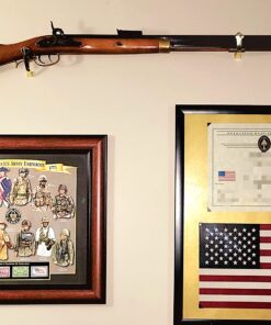 Allen Company Shotgun and Rifle Brass Wall Mount Hooks - Heavy-Duty Gun Rack - Shooting Accessories for Home - Comes with Four Brass-Plated Screws - One Pair 39 71V4ofrFOUL