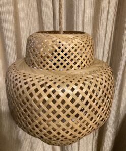 Plug in Pendant Light, Rattan Hanging Lights with Plug in Cord, Hand Woven Bamboo Lampshade Hanging Lamp with 15ft Hemp Rope, On/Off Switch, Plug in Pendant Light Fixture for Living Room Bedroom 44 71V4wqe4QL