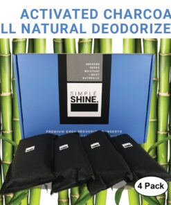 4 Bamboo Premium Set Natural Charcoal Shoe Smell and Moisture Absorber 10 71V5YTGZCcL